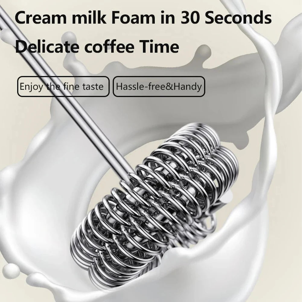 Mini Milk Frother Rechargeable Automatic Rotary Egg Beater Portable Coffee Cappuccino Creamer Stirrer Kitchen Cooking Tools
